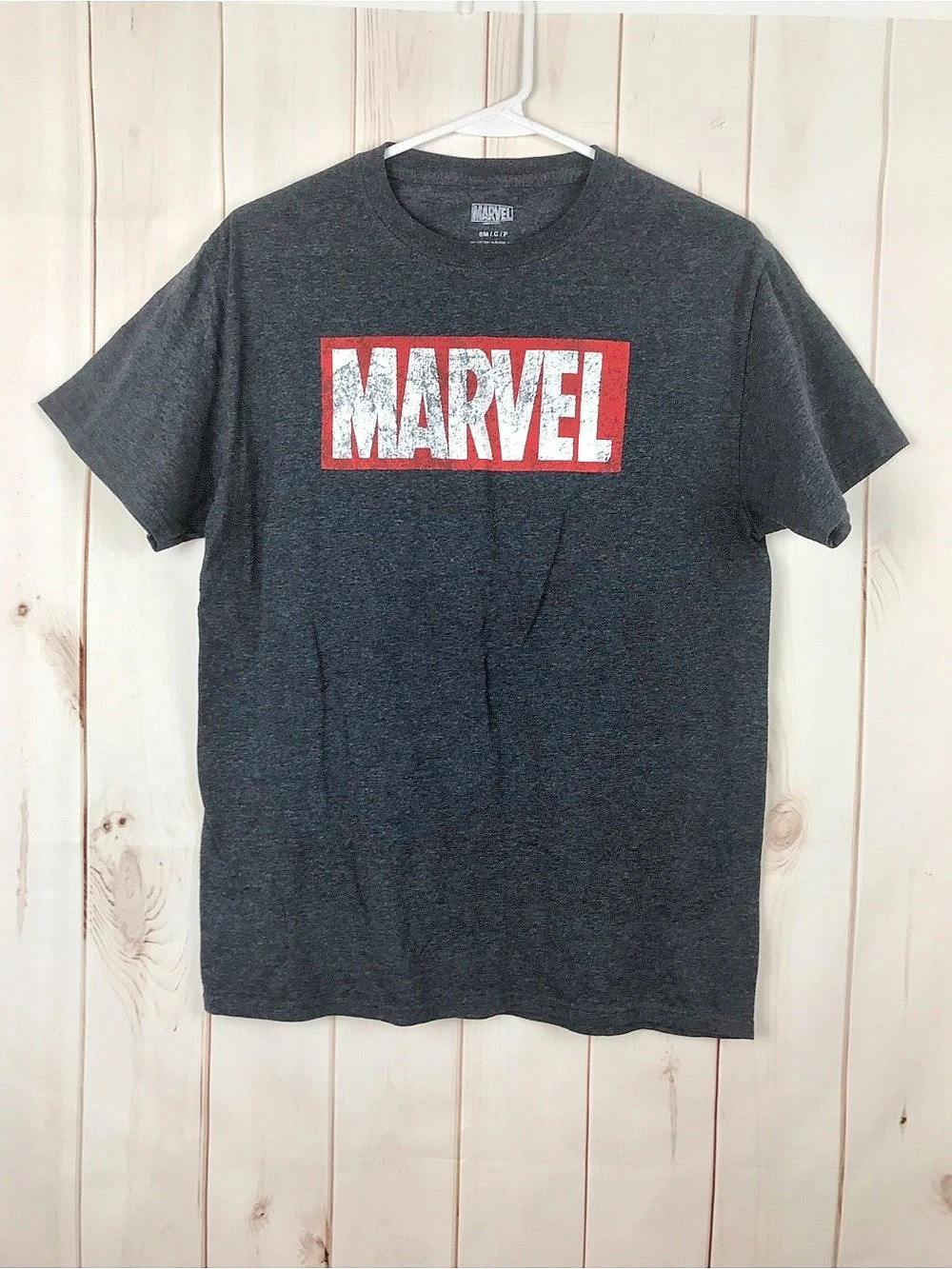 Marvel Red Box Logo Graphic T-Shirt Gray Medium